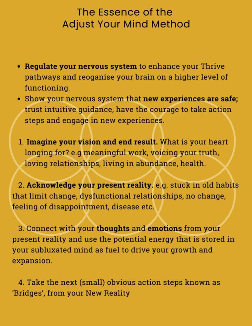 The essence of the Adjust Your Mind Method in four steps